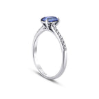 0.84 ct. Diamant Saphir Ring