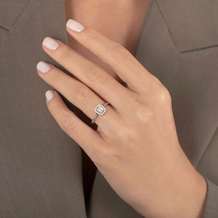 0.19 ct. Diamant Baguette Ring