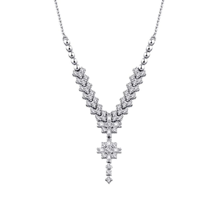 0.69 ct. Diamant Baguette Halskette