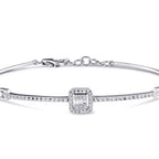 0.10 ct. Diamant Effekt Baguette Armreif