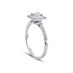 0.25 ct. Diamant Quadratische Ring