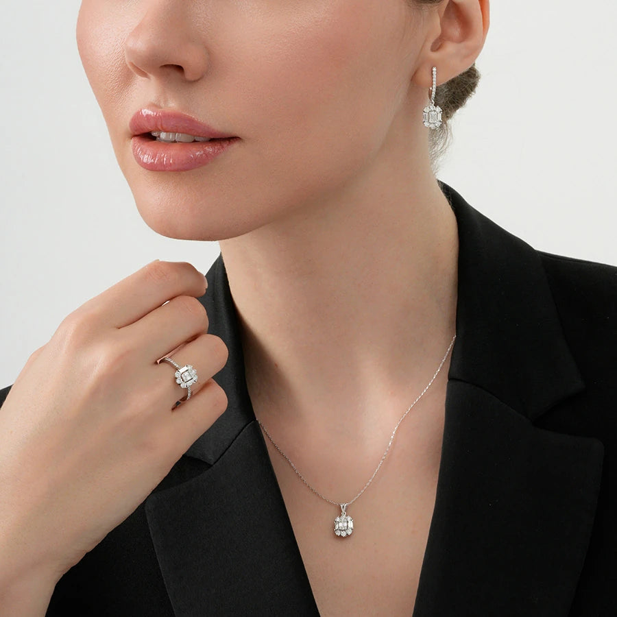 1.18 ct. Diamant Baguette Ohrringe