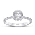 0.20 ct. Diamant Baguette Halb-Eternity Ring