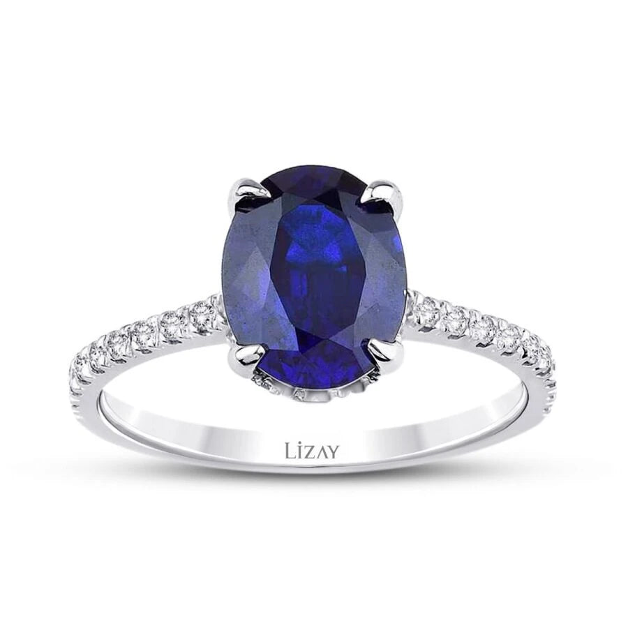 2.56 ct. Diamant Saphir Ring