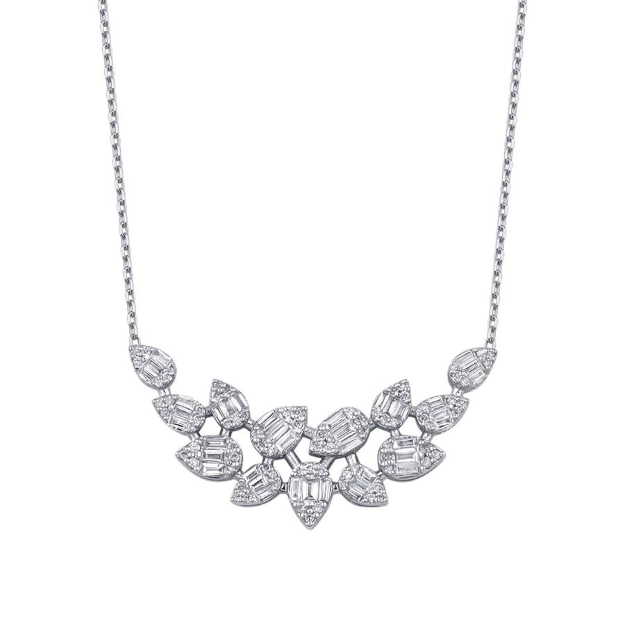 0.65 ct. Diamant Baguette Halskette
