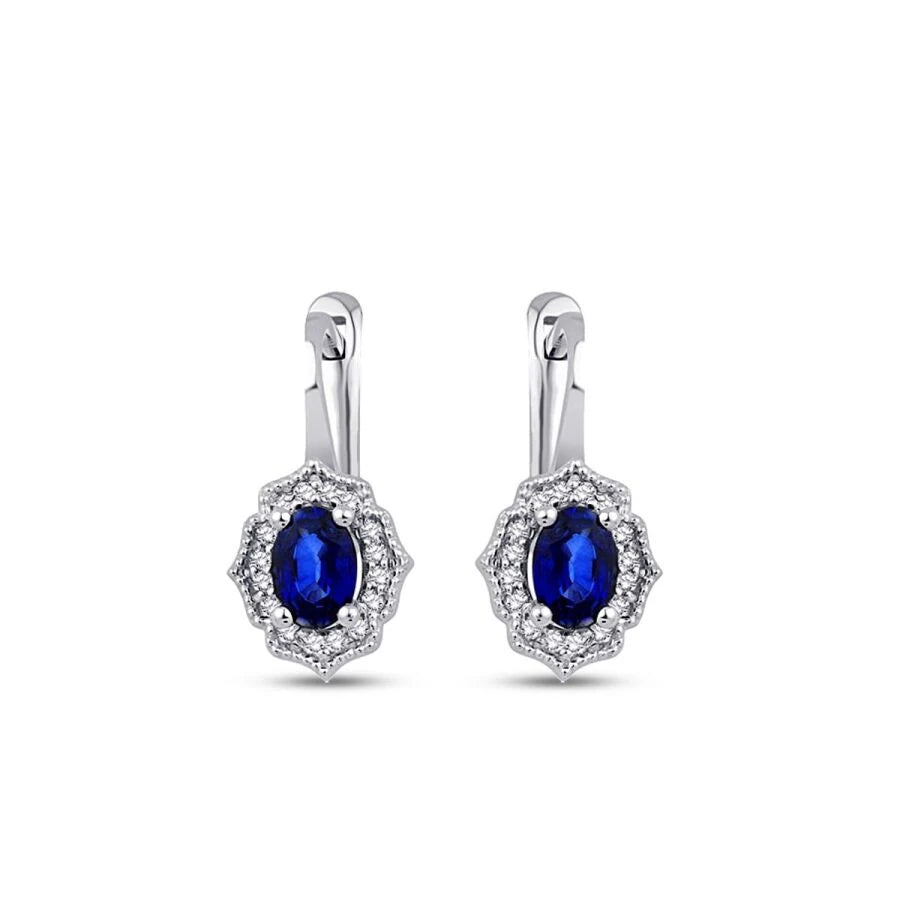 1.13 ct. Diamant Saphir Ohrringe