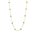 Gold Farbstein Ketten Halskette