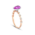 1.78 ct. Diamant Rosa Saphir Ring