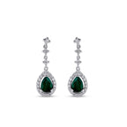 1.07 ct. Diamant Smaragd Ohrringe