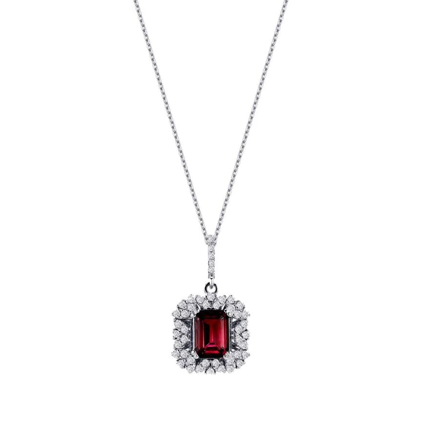 1.40 ct. Diamant Rubin Halskette