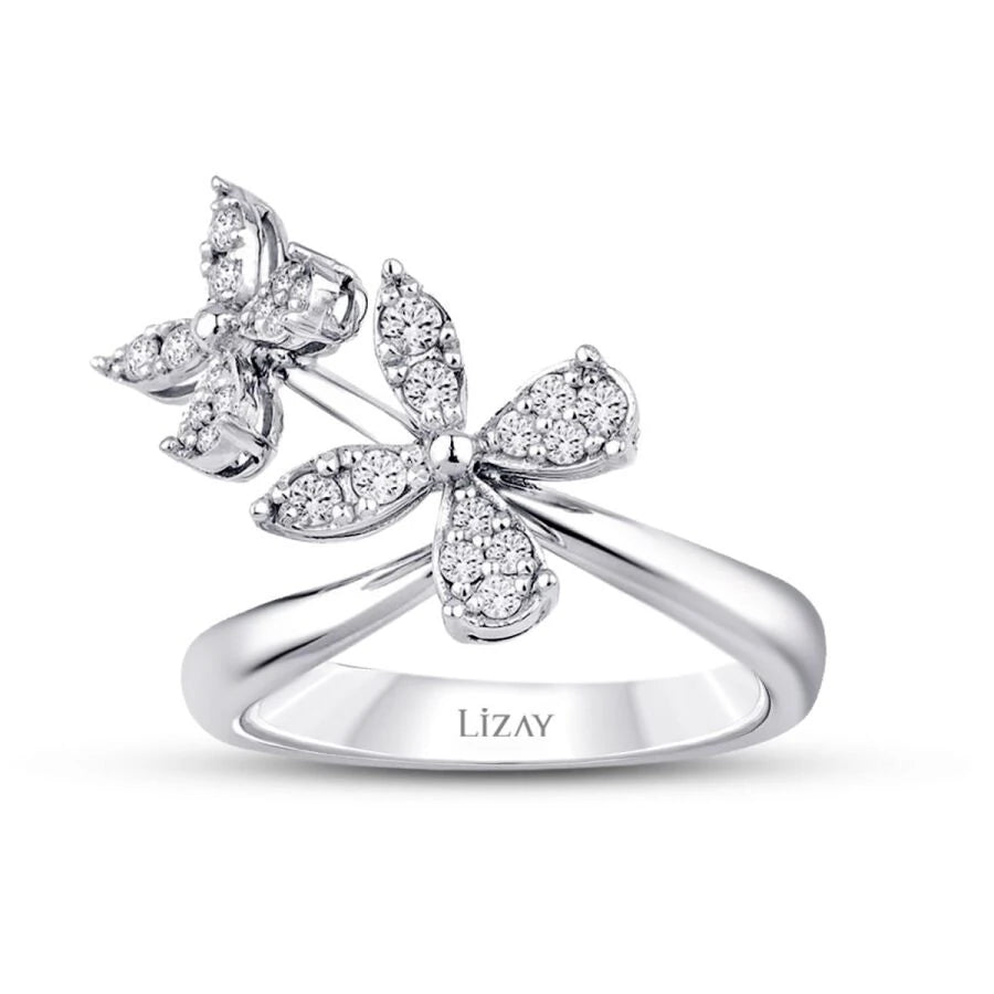 0.33 ct. Diamant Blumen Trend Ring