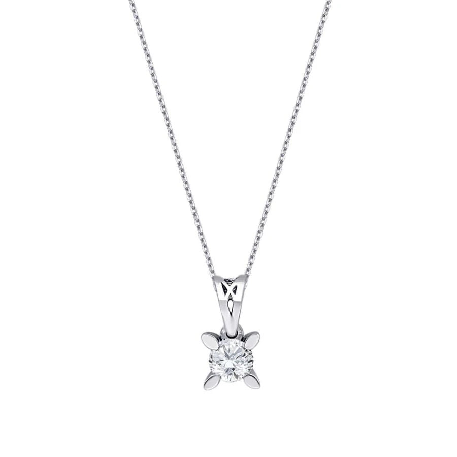 0.06 ct. Diamant Solitär Halskette
