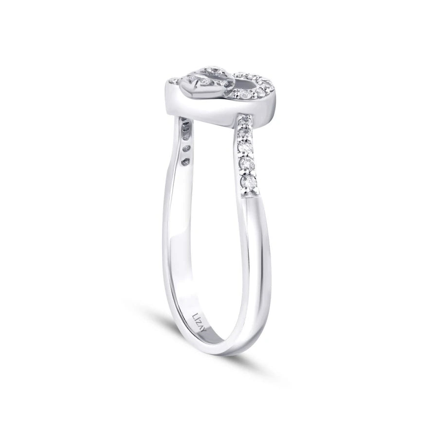 0.26 ct. Diamant Baguette Herz Ring