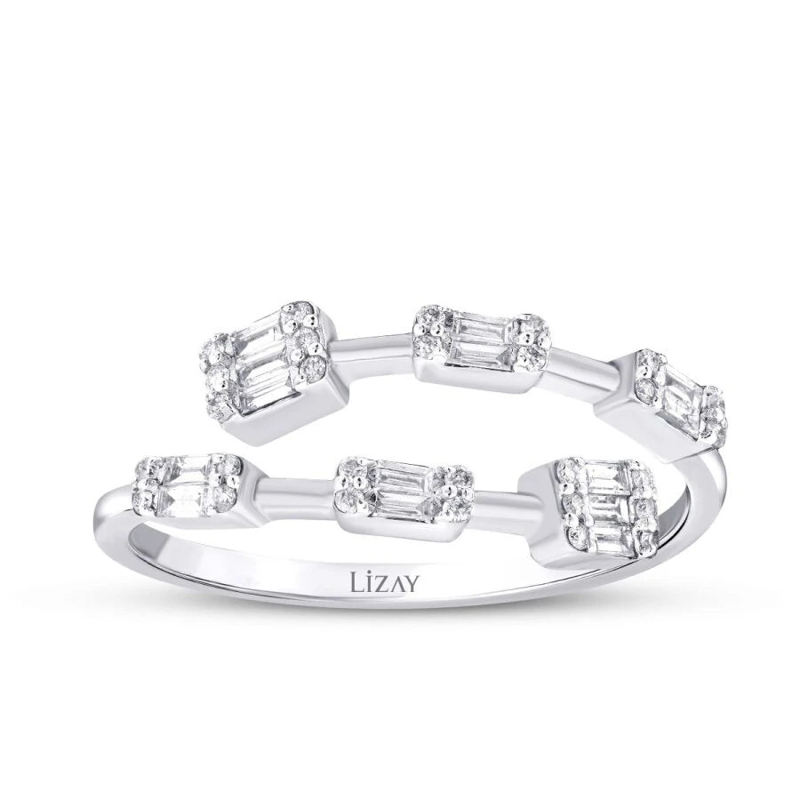 0.81 Karat Diamant Baguette Set