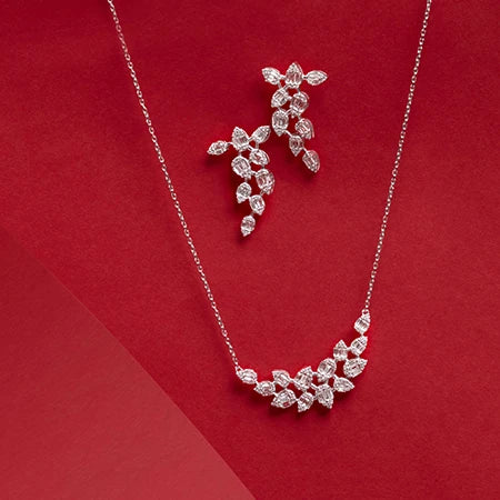 0.65 ct. Diamant Baguette Halskette