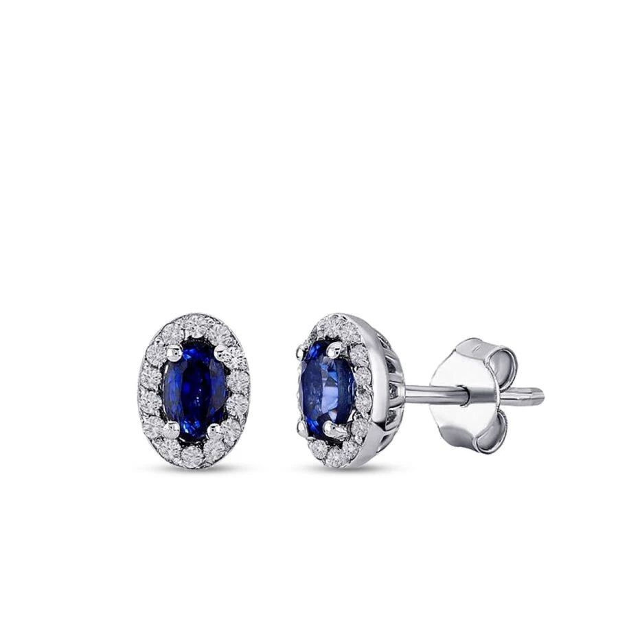 0.61 ct. Diamant Saphir Ohrringe