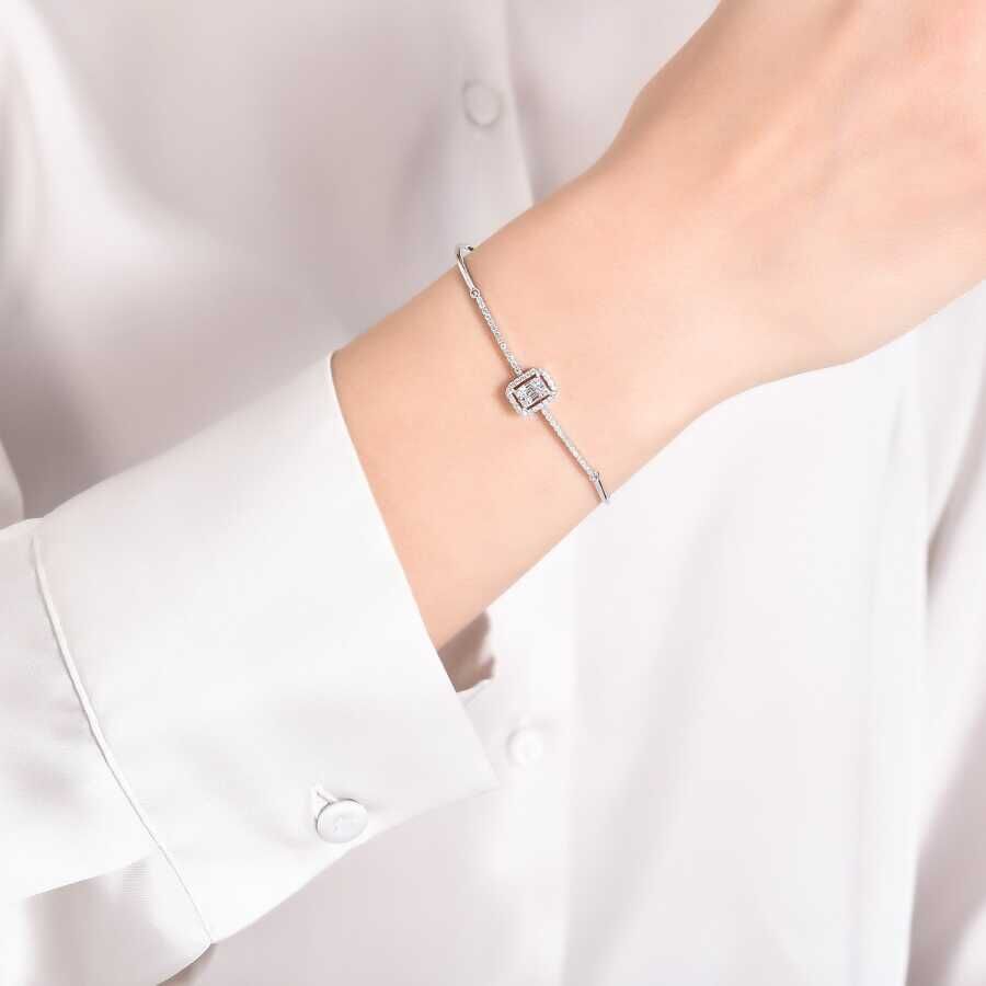 0.36 ct. Diamant Baguette Armreif