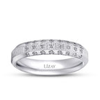 Klassischer Gold Pave Ehering
