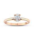 0.30 ct. Diamant Ovale Solitär Verlobungsring