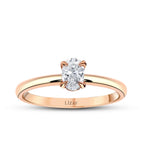 0.30 ct. Diamant Ovale Solitär Verlobungsring