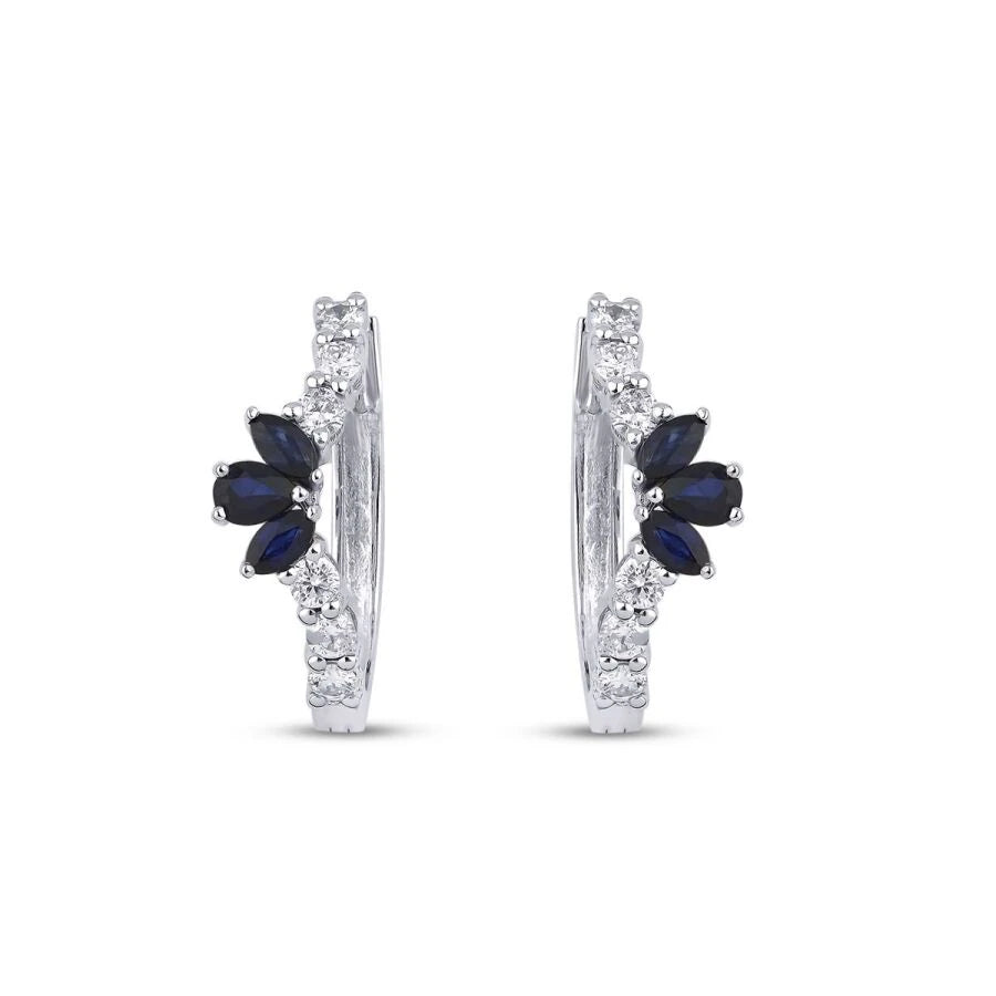 1.30 ct. Diamant Saphir Ohrringe