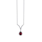 0.66 ct. Diamant Rubin Halskette