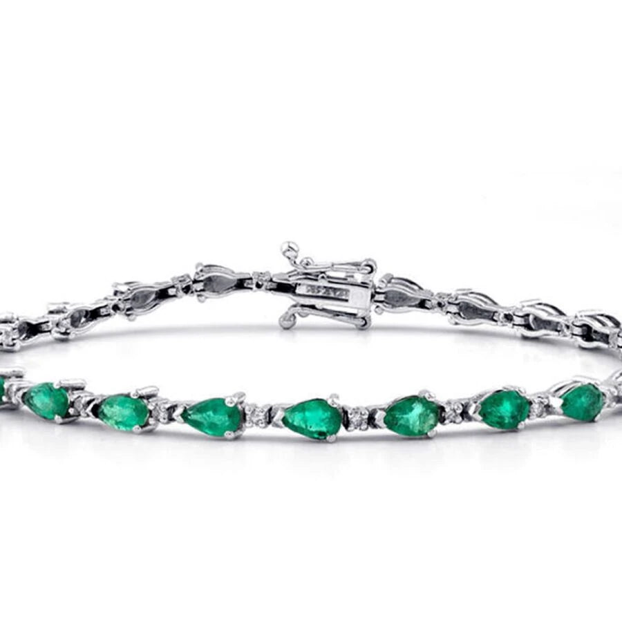 4.88 ct. Diamant Smaragd Armband