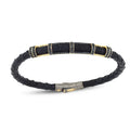Gold Herren Armband mit schwarzem Stein