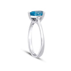 1.30 ct. Diamant Blauer Topas Ring