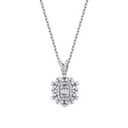0.49 ct. Diamant Baguette Halskette