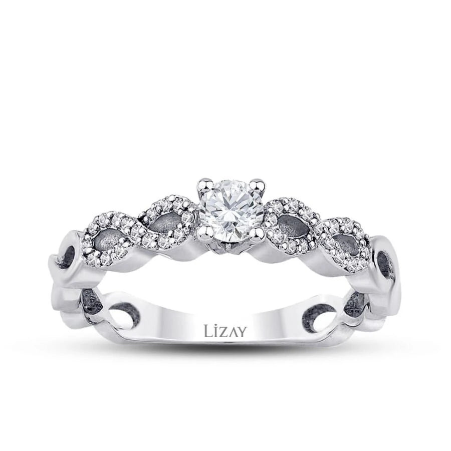 0.43 ct. Diamant Solitär Infinity Ring