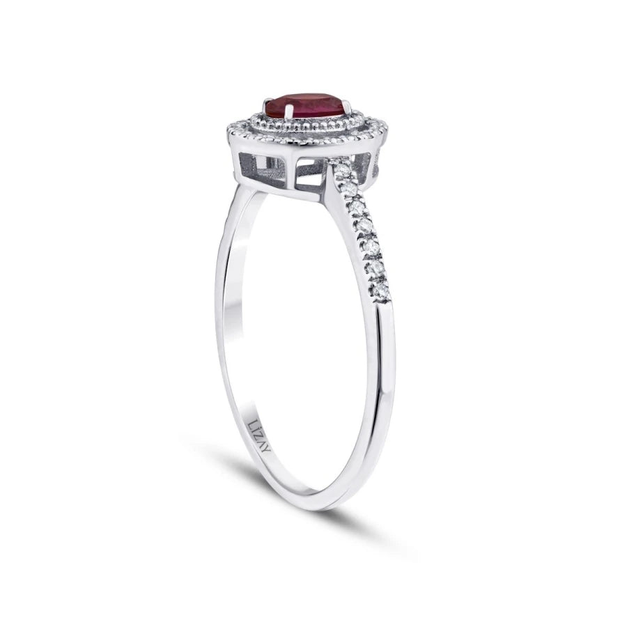 0.41 ct. Diamant Rubin Ring