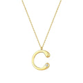 0.02 ct. Diamant C-Buchstabe Halskette