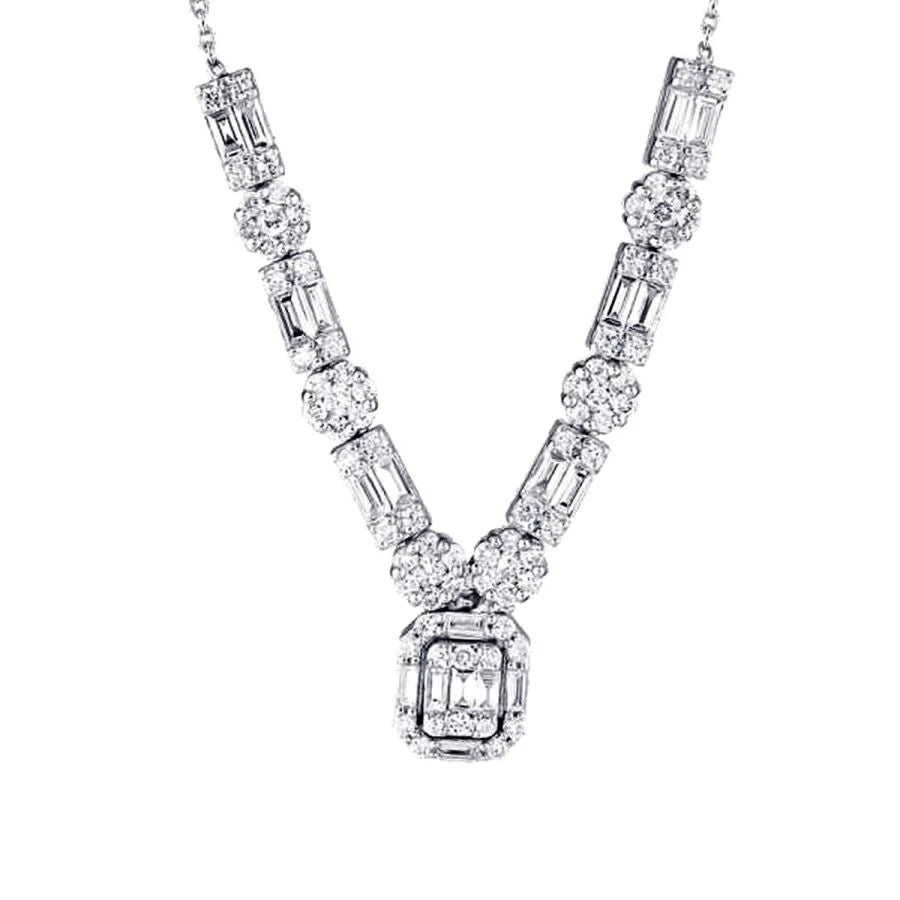1.36 ct. Diamant Baguette Halskette