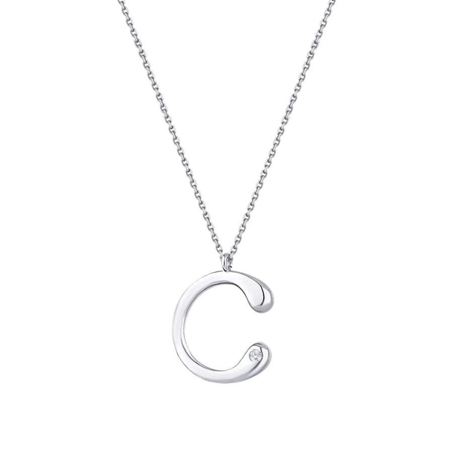0.02 ct. Diamant C-Buchstabe Halskette