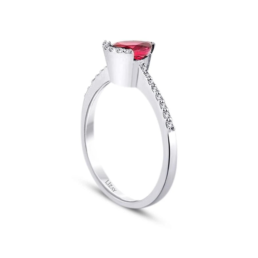1.08 ct. Diamant Rubin Ring