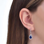 7.31 Karat Diamant Tropfen Saphir Set