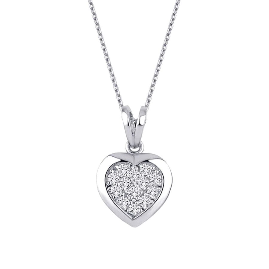 0.14 ct. Diamant Herz Trend Halskette