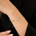 Gold Armband mit Stein in Dreiecksform