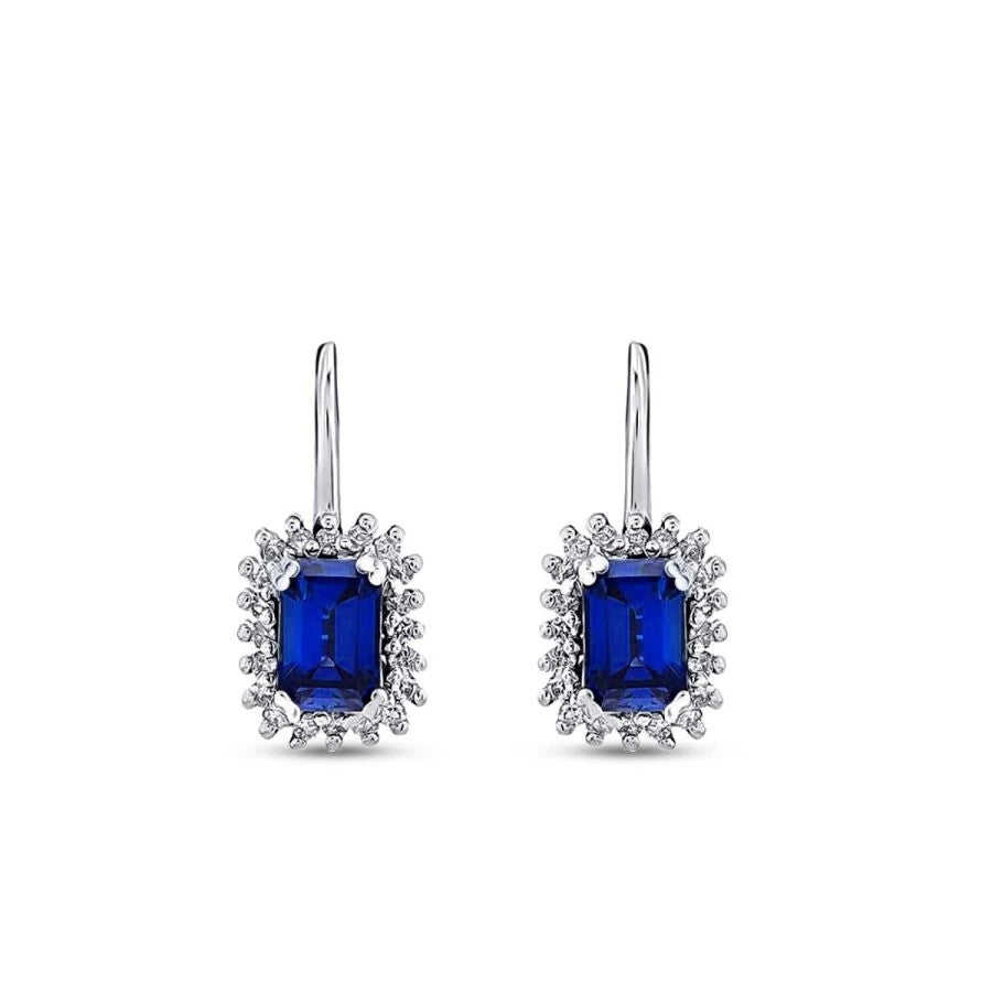 1.72 ct. Diamant Saphir Ohrringe