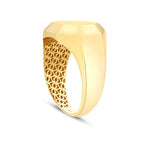 Gold Hexagonform Herren Ring