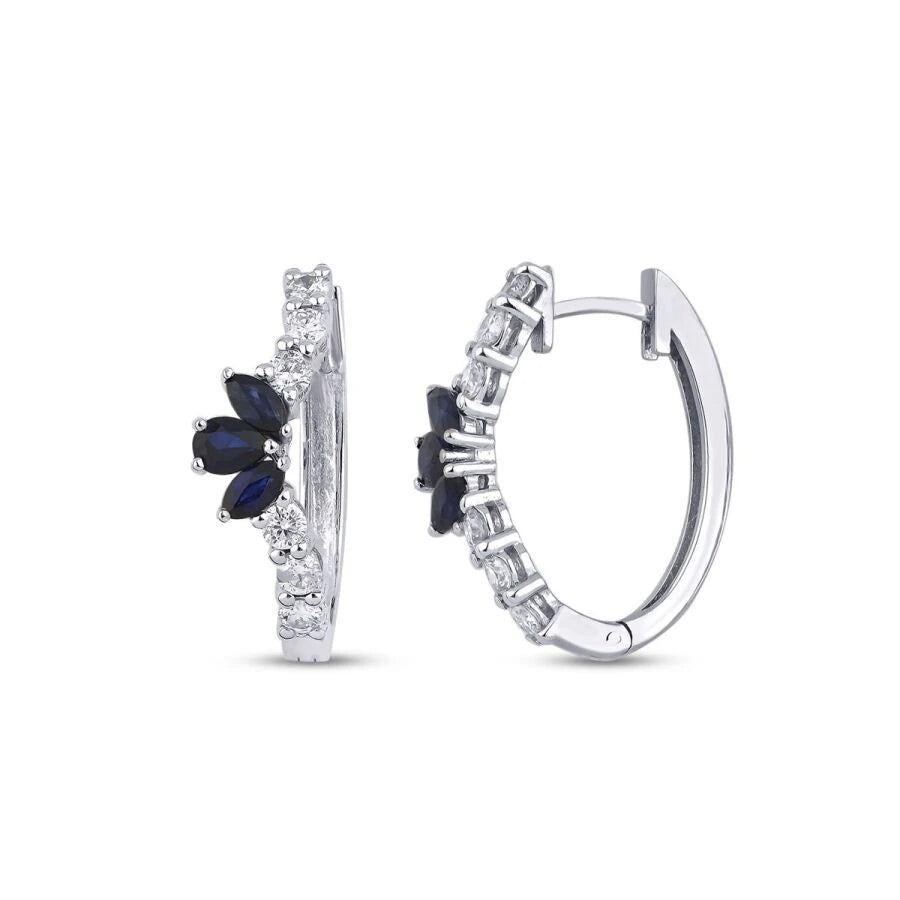 1.30 ct. Diamant Saphir Ohrringe