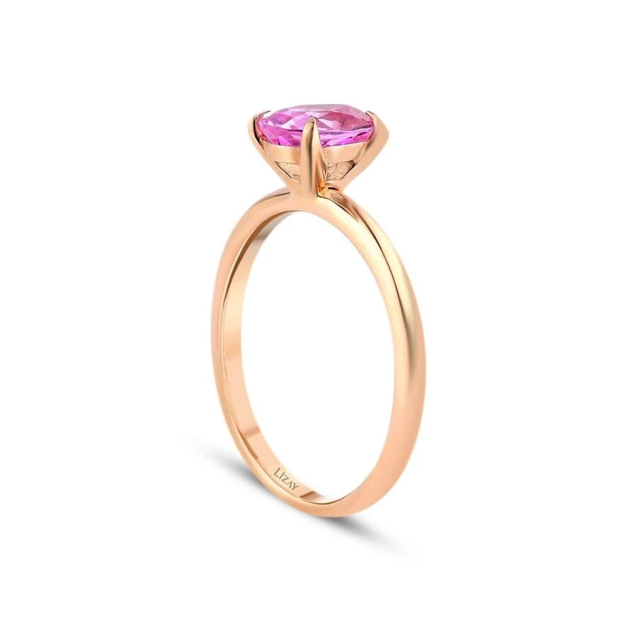 1.03 ct. Rosa Saphir Tropfen Ring