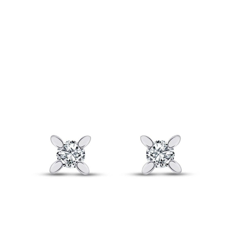 0.40 ct. Diamant Solitär Ohrringe