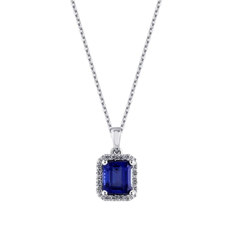 1.68 ct. Diamant Saphir Halskette