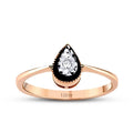 0.02 ct. Diamant Tropfen Trend Ring