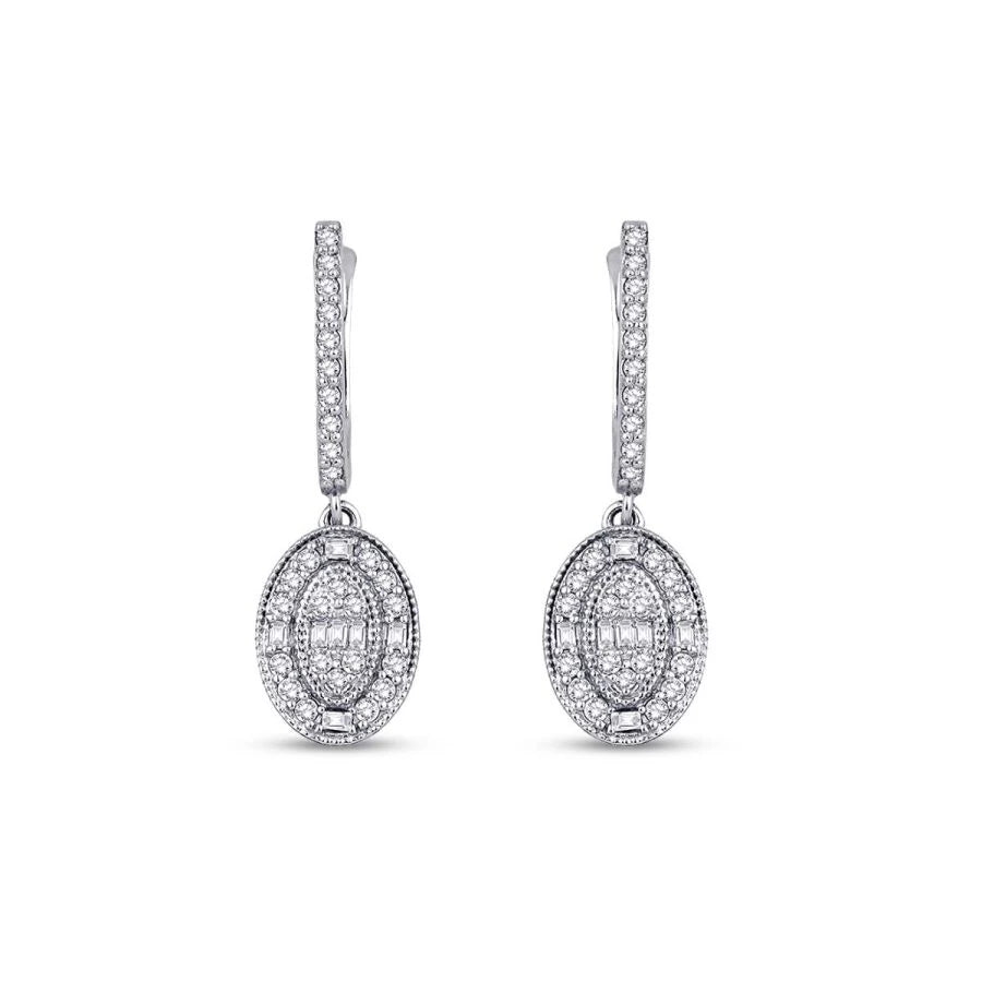 0.49 ct. Diamant Baguette Ohrringe