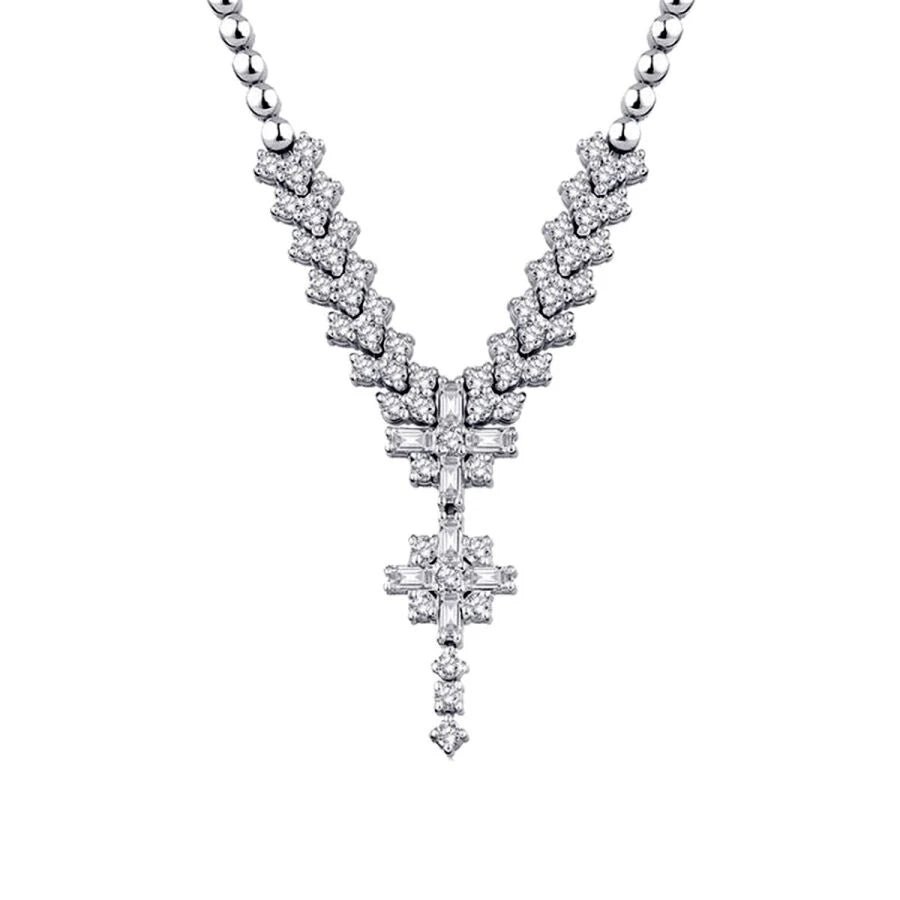 0.69 ct. Diamant Baguette Halskette