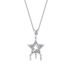 0.38 ct. Diamant Baguette Stern Halskette
