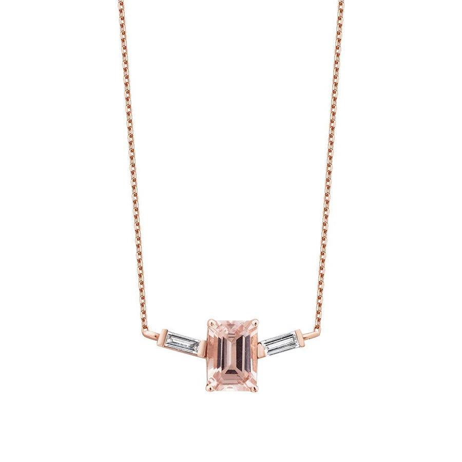 2.65 Karat Diamant Morganite Set
